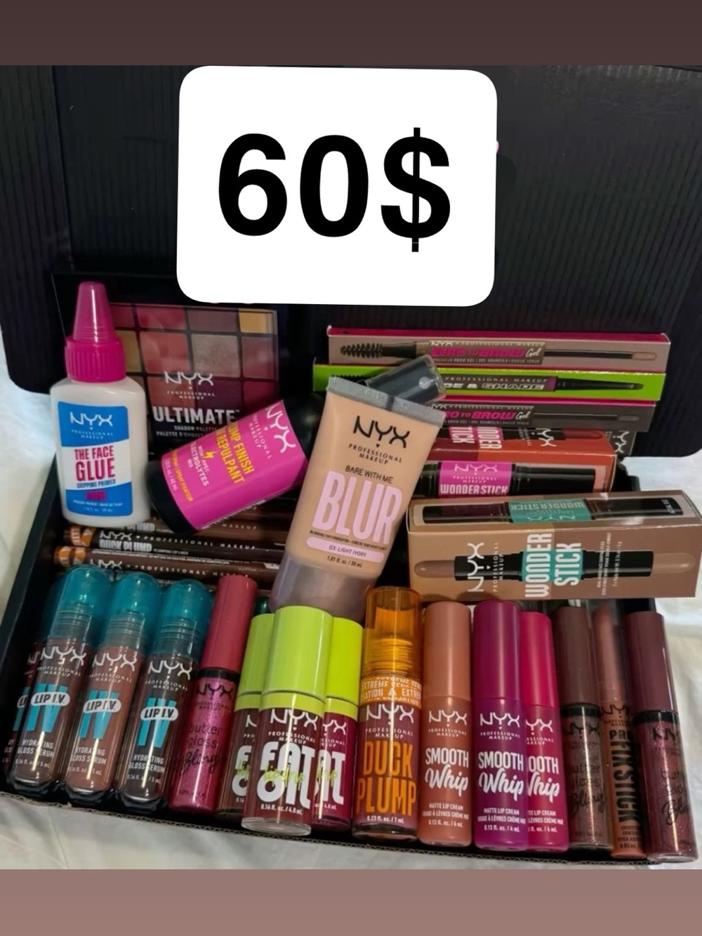 ELF & NYX Assorted Makeup Lot with Pink, Green, Blue, Brown, Gold